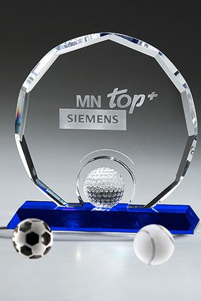 3D-Laser Fussball Trophy Tennis Trophy
