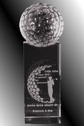 3D-Laser Golf-Award Fussball-Trophy