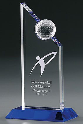 3D-Laser Golf Trophy Lasergravur Wanderpreis Tennis Trophy