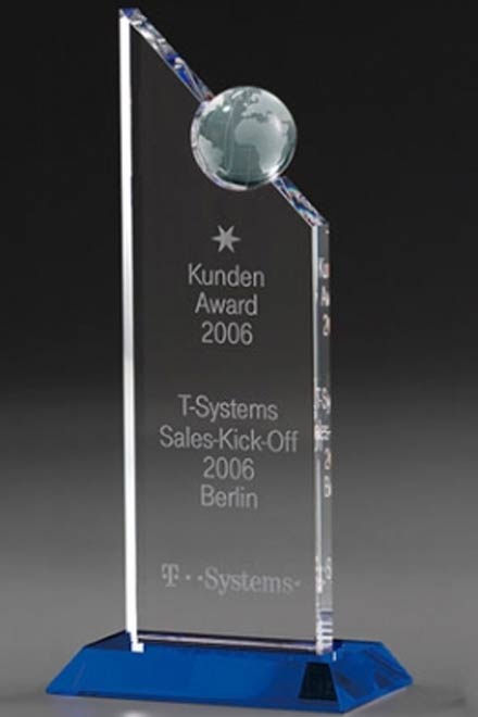 3D-Laser Weltdarstellung Globe Trophy