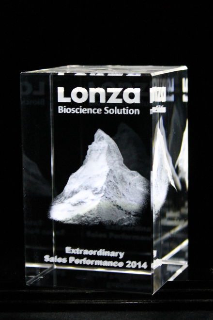 3D Laser Souvenirs Kristallglas Matterhorn Mitarbeitergeschenk Give aways