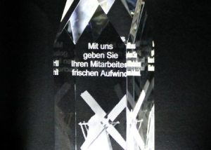 Innenglasgravur 3D Modell Award