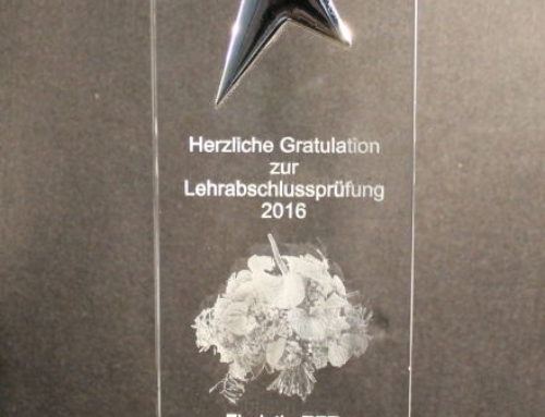Mitarbeiter-Award Schlicht&Einfach-Stern, Glasgravur